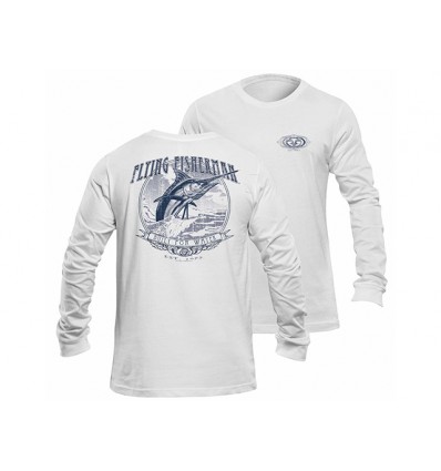 Flying Fisherman Tradition White Long Sleeve Tee