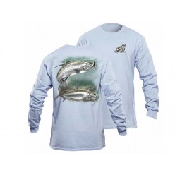 Flying Fisherman Tarpon Light Blue Long Sleeve Tee