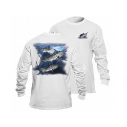 Flying Fisherman Marlin White Long Sleeve Tee