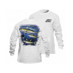Flying Fisherman Yellowfin Tuna White Long Sleeve Tee