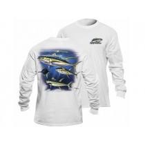 Flying Fisherman Yellowfin Tuna White Long Sleeve Tee