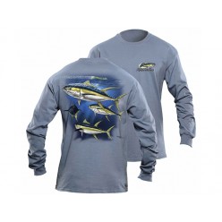 Flying Fisherman Yellowfin Tuna Indigo Blue Long Sleeve Tee