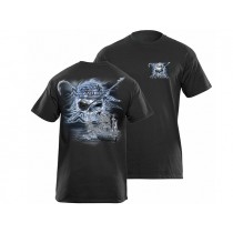 Flying Fisherman Midnight Angler Pirate Black Tee
