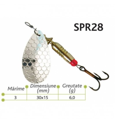 Lingurite rotative Spr 28 Baracuda 6g