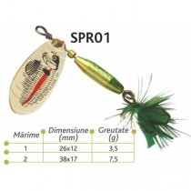 Lingurite rotative Spr 01 Baracuda 3.5g Lingurite rotative Spr 01 Baracuda 3.5g