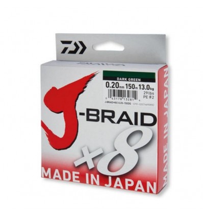 Fir Textil Daiwa J-braid X8 Dark Green 150m