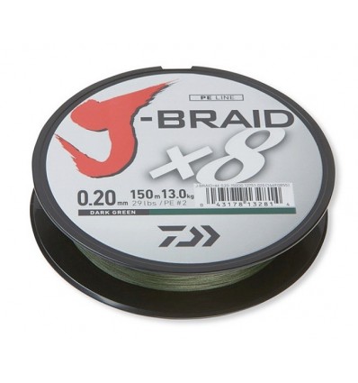 Fir Textil Daiwa J-braid X8 Dark Green 300m