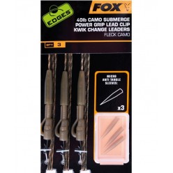 Montura Fox Edges Submerge Camo Leader Lead Clip Kwik Change Kit 3buc/set