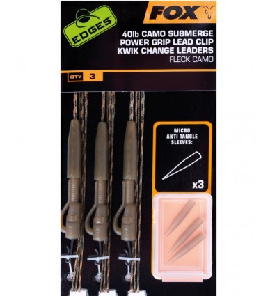 Montura Fox Edges Submerge Camo Leader Lead Clip Kwik Change Kit 3buc/set