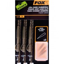Montura Fox Edges Submerge Camo Leader Lead Clip Kwik Change Kit 3buc/set Montura Fox Edges Submerge Camo Leader Lead Clip Kwik Change Kit 3buc/set