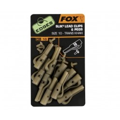 Clipsuri Plumb Pierdut Fox Edges Slik Lead Clip + Pegs Size 10