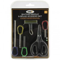 Set Ngt Baiting Needle & Braid Scissor 6buc