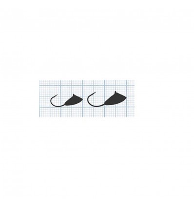 Mormusca Shark LM0044/12 Rosu Negru 1.10gr 18mm 5buc