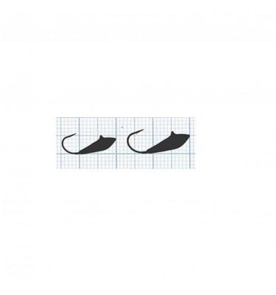 Mormusca Shark LM0066/6 Albastru Negru 0.80gr 18mm 5buc