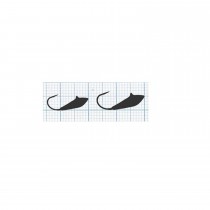Mormusca Shark LM0066/6 Albastru Negru 0.80gr 18mm 5buc