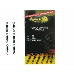 Vartejuri cu agrafa rapida Select Baits Quick Change Swivels Nr.8 10buc/plic