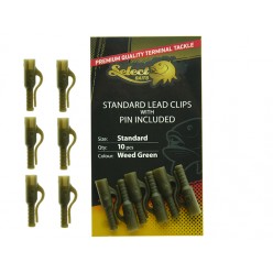 Clipsuri plumb pierdut Select Baits Standard Lead Clips Verde 10buc/plic