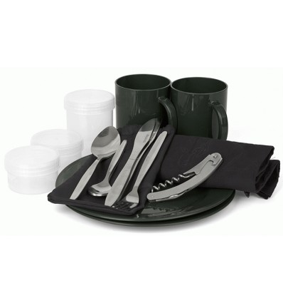 Geanta Fox R-series Two Man + Set Ustensile Masa 28x12x28cm