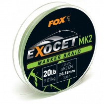 Fir Textil Fox Exocet Mk2 Marker Braid Green 0.18mm 20lbs 300m Fir Textil Fox Exocet Mk2 Marker Braid Green 0.18mm 20lbs 300m
