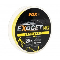 Fir Textil Fox Exocet Mk2 Spod Braid Yellow 0.18mm 20lbs 300m