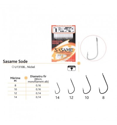 Ace legate Sasame Sode U13108 Nickel 10bucati