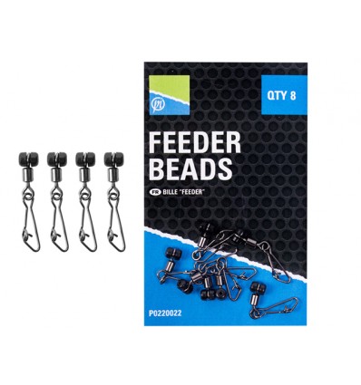 Agrafa cu vartej si margea Preston Feeder Beads 8buc