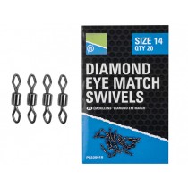 Vartejuri Preston Diamond Eye Match Swivels 20buc