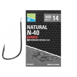 Carlige Preston Natural N-40 Hooks 15buc/plic