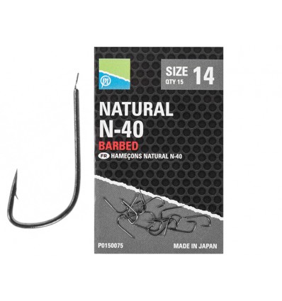 Carlige Preston Natural N-40 Hooks 15buc/plic