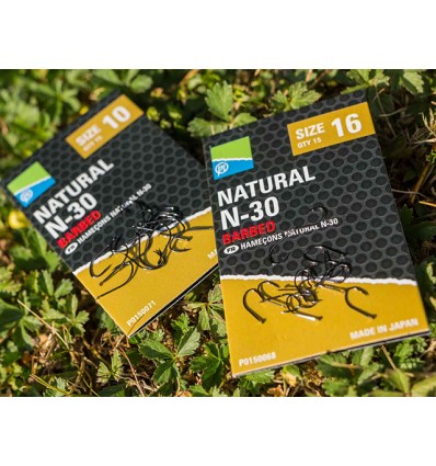 Carlige Preston Natural N-30 Hooks 15buc/plic