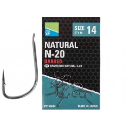 Carlige Preston Natural N-20 Hooks 15buc/plic
