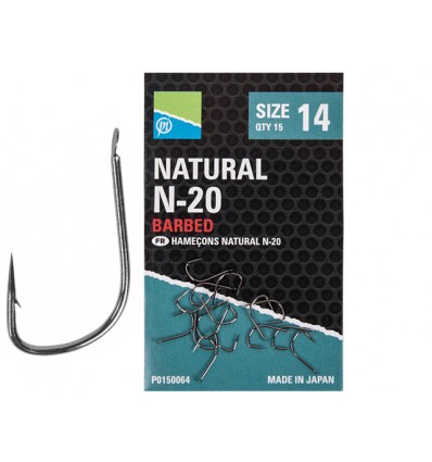 Carlige Preston Natural N-20 Hooks 15buc/plic