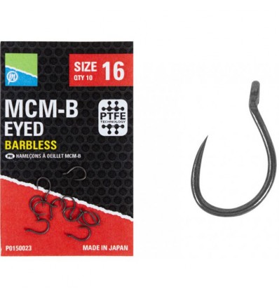 Carlige Preston MCM-B Eyed Barbless Hooks 10buc/plic