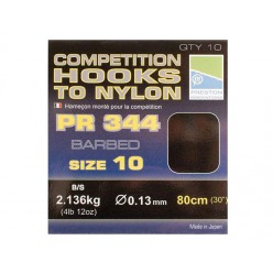 Carlige Preston Competition Hooks 344 To Nylon 10buc/plic