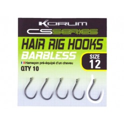 Carlige Korum CS Series Hair Rig Barbless Hooks 10buc/plic