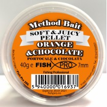 Fish Pro Method Bait Soft Pellet 7mm 40g Orange Choco