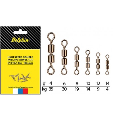 Hi speed double rolling swivel A-04 Delphin 10buc BN