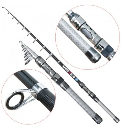 Lanseta telescopica carbon Baracuda Mini T-300 A 20-40 g