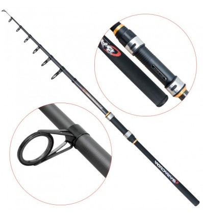 Lanseta fibra de carbon Baracuda Avangard Tele 3.6 m A 15-60 g