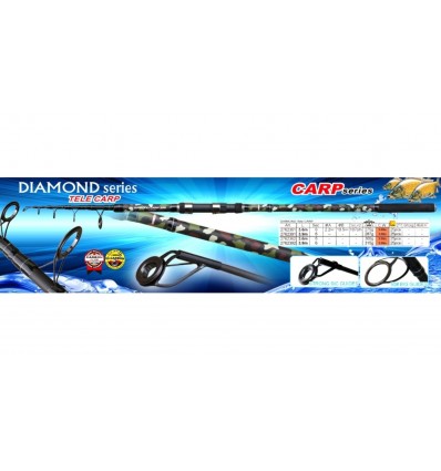 Lanseta Diamond Telescopica Crap Carbon Im8 Siweida 3.6m 3.5lbs