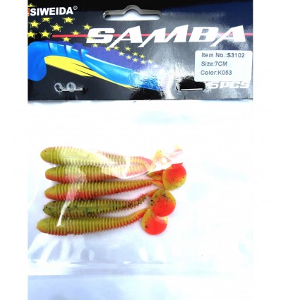 Twister Siweida Samba New 5buc/plic S3101-d004 7.5cm