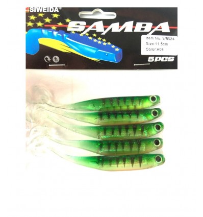 Twister Siweida Samba New 5buc/plic W8024-a08 7.5cm