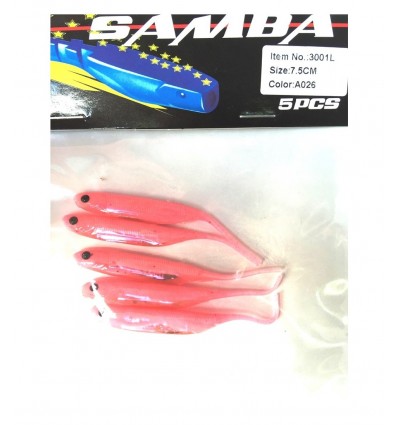 Twister Siweida Samba New 5buc/plic 3001l-a001 7.5cm