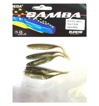 Twister Siweida Samba New 5buc/plic 3001l-a026 7.5cm