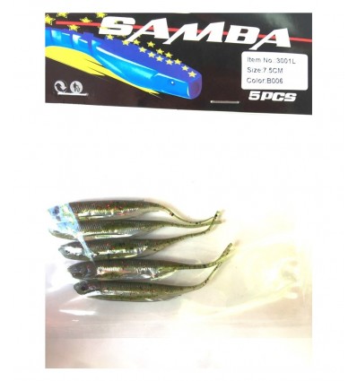 Twister Siweida Samba New 5buc/plic 3001l-b004 7.5cm