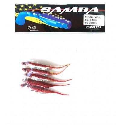 Twister Siweida Samba New 5buc/plic 3001l-b003 7.5cm
