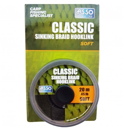 Fir ASSO Classic Soft Sinking Braid Hooklink 20m