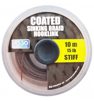 Fir ASSO Coated Stiff Sinking Braid Hooklink 10m