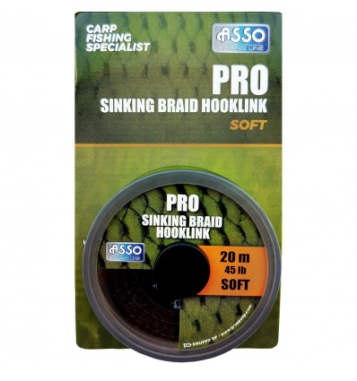 Fir ASSO Pro Soft Sinking Braid Hooklink 20m