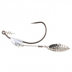 Jig Owner 5164 No.5/0 1/4oz Flashy Swimmer Blade Black Chrome 2buc/pachet